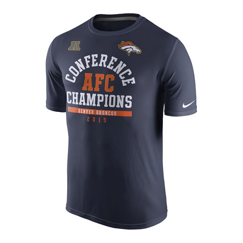 NFL Denver Broncos Nike 2015 AFC Conference Champions Arch Legend T-Shirt - Navy